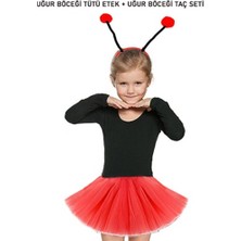 Store Mania Ieg™ Gösteriler Için Kırmızı Uğur Böceği Tütü Etek ve Kırmızı Uğur Böceği Taç Se