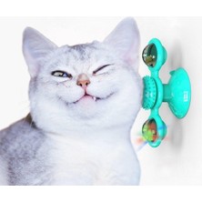 Store Mania Ieg™ Pet Malzemeleri Vantuzlu Fırıldak Toplu Dönen Şeffaf Depo Tasarım Interaktif Kedi Oyunc