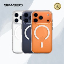 Spasibo iPhone 17 Pro Magsafe Kılıf Clear Şeffaf - 2 Yıl Sararmama Garantili Kablosuz Şarj Uyumlu