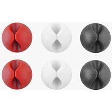 Store Mania Ieg™ Yapışkanlı Kablo Sabitleyici Düzenleyici 6'lı Renkli Paket