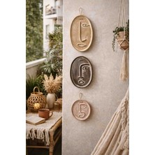 Momiko Modern Minimal Yüzler El Yapımı Beton Duvar Dekoru | Sade Seri – 3’lü Set 4