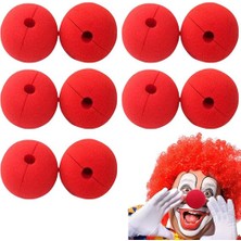 Store Mania Ieg™ Kırmızı Renk Sünger Palyaço Burnu Takma Burun 10 Adet ()