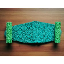 Atölye Dekupaj Model 051 - Polimer Kil Doku Oklavası / Seramik Çamuru Desen Rulosu