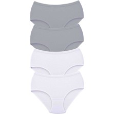 Store Mania Ieg™ 4 Adet Tutku Kadın Yüksek Bel Bato Kalın Lastik Külot S10