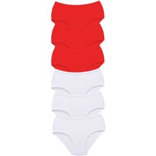 Store Mania Ieg™ 6 Adet Tutku Kadın Yüksek Bel Bato Kalın Lastik Külot S7