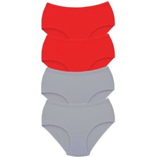 Store Mania Ieg™ 4 Adet Tutku Kadın Yüksek Bel Bato Kalın Lastik Külot S6