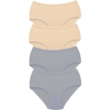 Store Mania Ieg™ 4 Adet Tutku Kadın Yüksek Bel Bato Kalın Lastik Külot S8