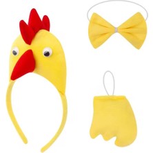 Store Mania Ieg™ Horoz – Tavuk Kostüm Aksesuar Seti - Taç Papyon Kuyruk