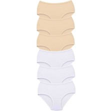 Store Mania Ieg™ 6 Adet Tutku Kadın Yüksek Bel Bato Kalın Lastik Külot S9