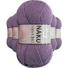 Store Mania Ieg™ 5 Adet Süper Inci El Örgü Ipi 100 gr Açık Mürdüm 6684