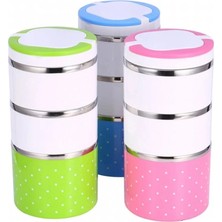 Store Mania Ieg™ Yemek Termosu 3lü Tutacaklı Sefer Tası - Hiper 3 Katlı Yemek Termos