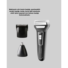 Store Mania Ieg™ Insua 3’lü Tıraş Makinesi – 3 Farklı Kesim Başlığı, Güçlü Motor, 60 Dakika Ku