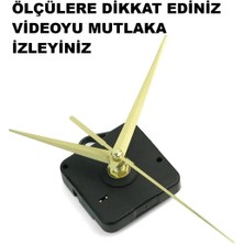 Saat Mekanizması, Sessiz Çalışır, Sessiz Akar Saat Motoru 14 mm Şaft, Akrep-Yelkovan-Saniye-(Askılı)