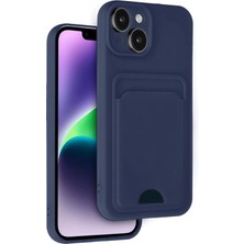 Store Mania Ieg™  Iphone 14 Kılıf Kelvin Kartvizitli Silikon - Lacivert