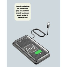 Store Mania Ieg™ Araç Içi Kablosuz Şarj Pedi – Manyetik Güçlü Tutuş, Hızlı Şarj Özelliği