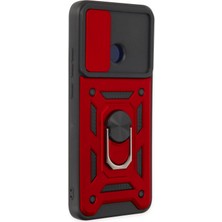 Store Mania Ieg™  Xiamoı Redmi 10C Kılıf Pars Lens Yüzüklü Silikon - Kırmızı