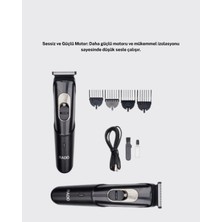 Store Mania Ieg™ Kablosuz, Paslanmaz Çelik Bıçaklı Profesyonel Saç ve Sakal Tıraş Makinesi – Sessiz,