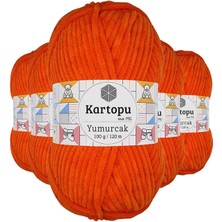 Store Mania Ieg™ 5 Adet Yumurcak Kadife El Örgü Ipi Turuncu K205