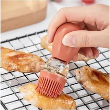 Store Mania Ieg™ Hazneli Silikon Yağ Sos ve Yumurta Fırçası Yağ Fırçası Yağlık Silikon Fırçalı Ya