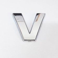 Store Mania Ieg™ V Harfi Villa Tipi Krom Yapışkanlı 9 cm Harf