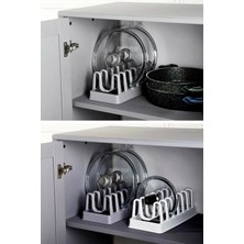 Store Mania Ieg™ 6 Bölmeli Tencere Kapak Rafı - Tencere Kapak Organizeri