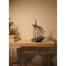 Store Mania Ieg™ El Insan Figürü Gri Modern Sanatsal Tasarım Salon ve Raf Dekorasyonu Için Özel Biblo