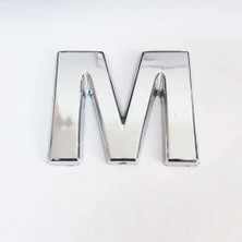 Store Mania Ieg™ M Harfi Villa Tipi Krom Yapışkanlı 9 cm Harf