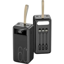 Store Mania Ieg™ Hızlı Şarj 4 Çıkışlı Powerbank 60.000 Mah Taşınabilir Dijital Göstergeli
