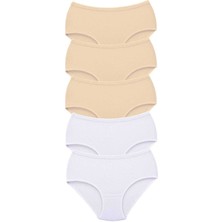 Store Mania Ieg™ 5 Adet Tutku Kadın Yüksek Bel Bato Kalın Lastik Külot S10