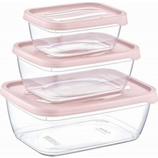 Store Mania Ieg™ 3'lü Saklama Kabı Karizma Dikdörtgen ROYALEKS-ÇNK2164