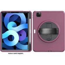 Store Mania Ieg™  iPad Pro 11 (2018) Kılıf Hand Strap Tablet Kılıfı - Mürdüm