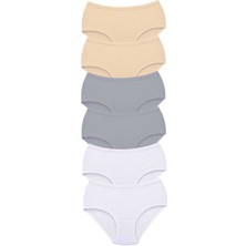 Store Mania Ieg™ 6 Adet Tutku Kadın Yüksek Bel Bato Kalın Lastik Külot S20