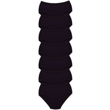 Store Mania Ieg™ 7 Adet Tutku Kadın Yüksek Bel Bato Kalın Lastik Külot Siyah