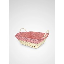 Store Mania Ieg™ Hasırlı Bezli Ekmek Sepeti Dikdörtgen Renkli ROYALEKS-8822