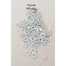 Store Mania Ieg™ Oya Abiye Bileklik Kolye Pleksi Metalik Plastik Pul Gümüş Renk 8 Gram 100 Adet - BNC511