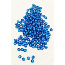 Store Mania Ieg™ Yuvarlak Boncuk Içten Boncuklu Bileklik Çanta Boncuğu 8 mm 50 gr Mavi - BNC468