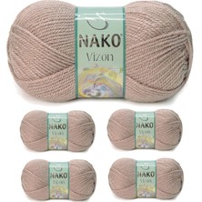 Store Mania Ieg™ 5 Adet Vizon Premium Akrilik El Örgü Ipi Yünü Renk NO:257 Sütlü Kahve