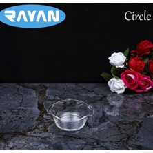 Store Mania Ieg™ Circle Tekli Yuvarlak Cam Kahvaltılık ROYALEKS-81474