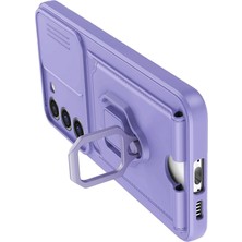 Store Mania Ieg™  Samsung Galaxy S25 Plus Kılıf Zuma Kartvizitli Yüzüklü Silikon - Lacivert