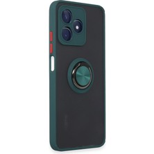 Store Mania Ieg™  Realme C53 Kılıf Montreal Yüzüklü Silikon Kapak - Yeşil