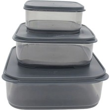 Store Mania Ieg™ 3'lü Yatay Füme Renk Saklama Kabı VIVA-0X258