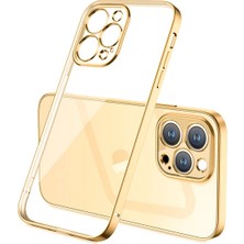 Store Mania Ieg™ iPhone 13 Pro Renkli Kenar Şeffaf Kılıf Kamera Korumalı Silikon KILIF-(5775)