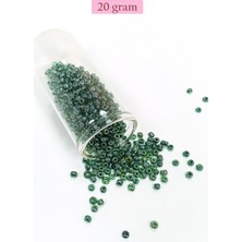 Store Mania Ieg™ Dökme Cam Kum Boncuk (8/0) 3 mm - 20 Gram - Parlak Yeşil - BNC162