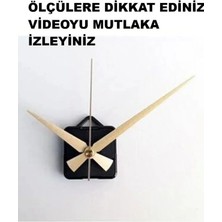 Cnr Shop Duvar Saati Mekanizması, 18 mm Şaft, Saat Mekanizma, Sessiz Çalışır Akrep-Yelkovan-Saniye-(Askılı)