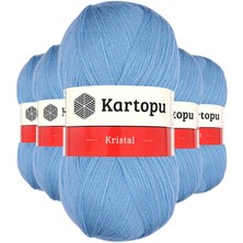 Store Mania Ieg™ 5 Adet Kristal Çift Katlı El Örgü Lif Ipi Bebe Mavi K540