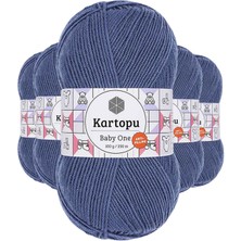 Store Mania Ieg™ 5 Adet Baby One Tüylenmeyen El Örgü Ipi Yünü Koyu Mavi K1533