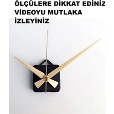 Cnr Shop Saat Makinesi, 16 mm Şaft Akar Sessiz Duvar Saati Mekanizması, Akrep-Yelkovan-Saniye-(Askılı)