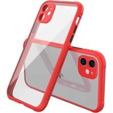 Store Mania Ieg™  Iphone 12 Mini Kılıf Miami Şeffaf Silikon - Kırmızı