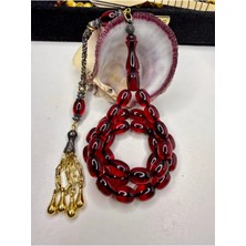 İskenderun Tesbih Iskenderun Tespih Eskitme Ağır Tasarım Pirinç Püsküllü Ateş Kehribar Tesbih