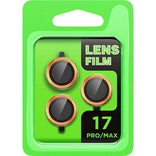 Store Mania Ieg™  Apple Iphone 17 Pro Raze Metal Kamera Lens - Turuncu